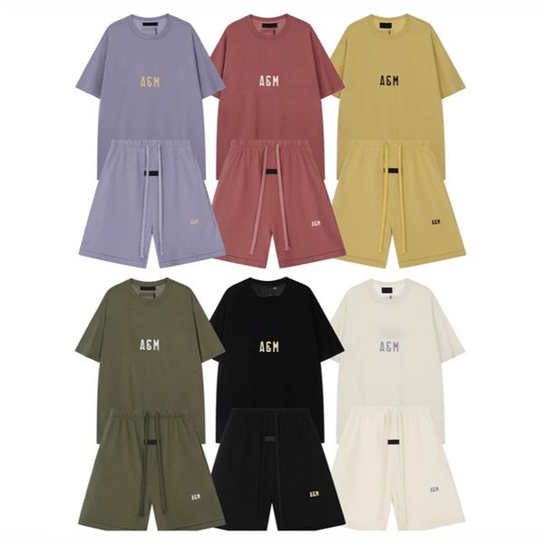 

Men' Tracksuits Designer Letter printed round neck pullover short sleeved T-shirt for men female, Ivory