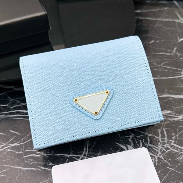 

Designer Wallets For Women Card Holder Zipper Poucht Slot Pocket Interior Compartment High Quality Leather Short Cardholder Wallet Designer Woman Coin Purse, Blue