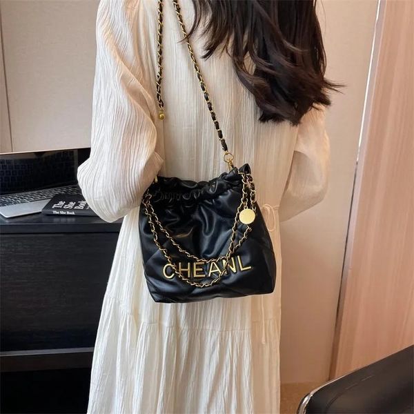 

designer high-quality leather bag single shoulder bag fashionable double-layer flap bag 25CM caviar sheepskin classic luxury bag handbag crossbody bag, #-14