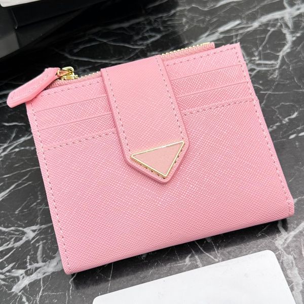 

Wallets Designers Woman Designer Card Holder Coin Purse High Quality Leather Zipper Poucht Short Wallet Luxurys Interior Compartment Card Case Women Wallet, Fuchsia