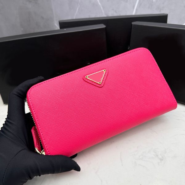 

Wallet Designer Woman Cardholder Coin Pouch High Quality Leather Interior Compartment Zipper Pocket Coin Pocket Long Card Holders Card Wallets Designer Women, Blue