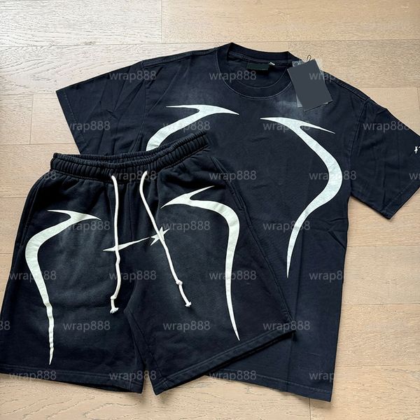 

Mens designer t shirt for men shorts Y2K vintage hoodies and pants womens graphic tees womens hippi Casual T-shirts Tops Lettering Print High Shorts Sportswear Sets, 3colour