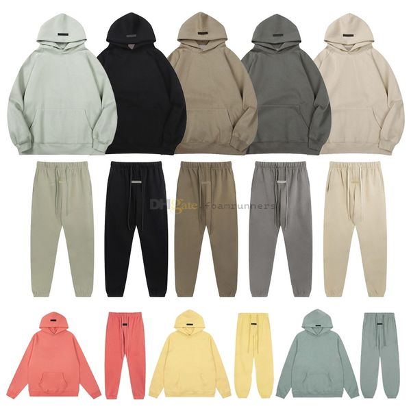 

5A New Men' tracksuits embroidery shooter warm women hoodies Designer long sleeve hoody pullover with pants zipper up trousers Size -XL, Beige