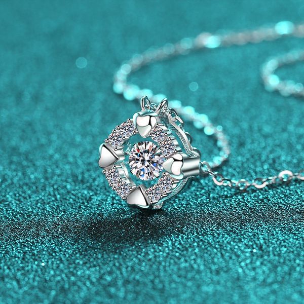 

925 Sterling Silver Moissanite Heart Pendant Necklace, Elegant and Simple Design for Women, 0.5ct Moissanite Gemstone, Perfect Gift for Special Occasions