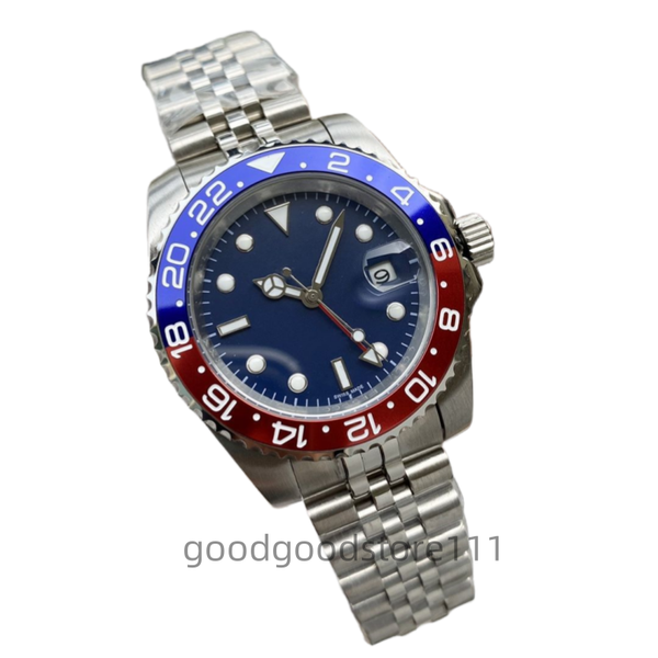 

Designer watch men Mens Watches Automatic Mechanical 40mm Watch 904L Stainless Steel Blue Black Ceramic Sapphire glass Super luminous Wholesale, Color 18