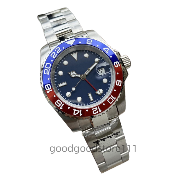 

Mens Watches Automatic Mechanical 40mm Watch 904L Stainless Steel Blue Black Ceramic Sapphire glass Super luminous Wristwatch mens Super clone watch, Color 16