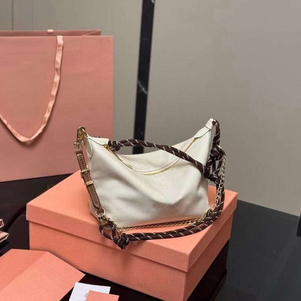 

New Designer Canvas Muis Lunch Box Bag With Surf Rope Strap Spacious 18X15cm Womens Casual Crossbody Shoulder Purse 143, Color 3 about 18.5x10x14 cm