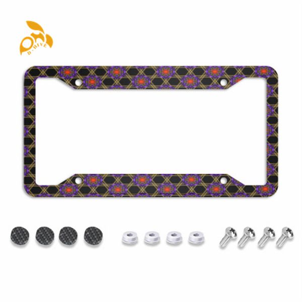 Four hole carbon fiber license plate holder, made of high-end and exquisite materials, is easy to install, simple and beautiful, and protects the license plate paint new
