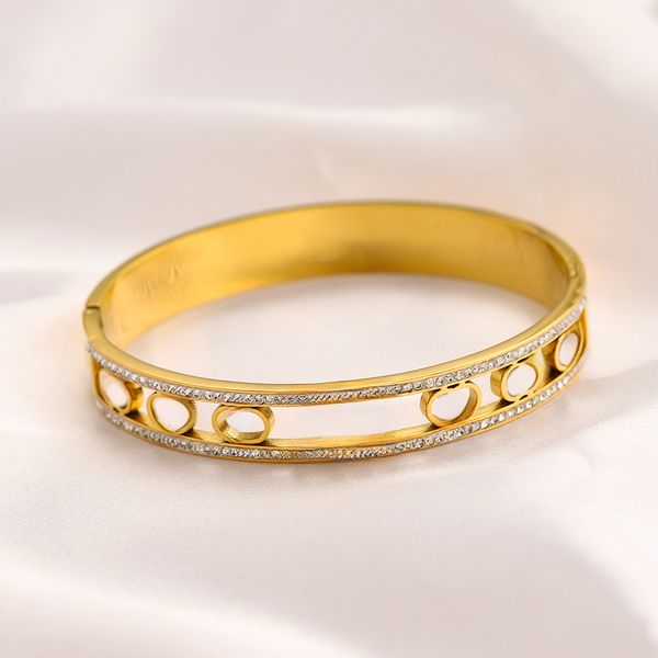 

Designer Bracelet Women 18K Gold Bracelet Stainless Steel Brand Bangle High Quality Wedding Party Gift