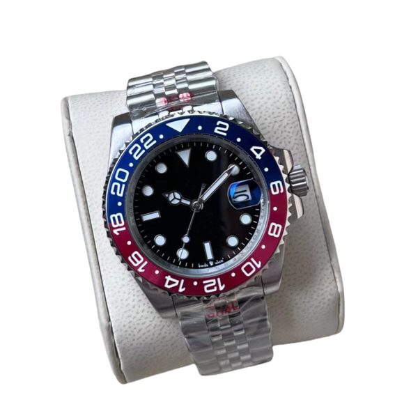 

Automatic Mechanical 40mm Watch 904L Stainless Steel Blue Black Ceramic Sapphire glass Super luminous WristWatches montre de luxe gifts Desgner watch Wholesale, Color 6