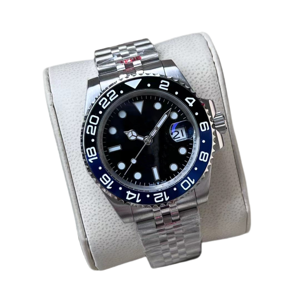 

Automatic Mechanical 40mm Watch 904L Stainless Steel Blue Black Ceramic Sapphire glass Super luminous WristWatches montre de luxe gifts top watch Wholesale, Color 3