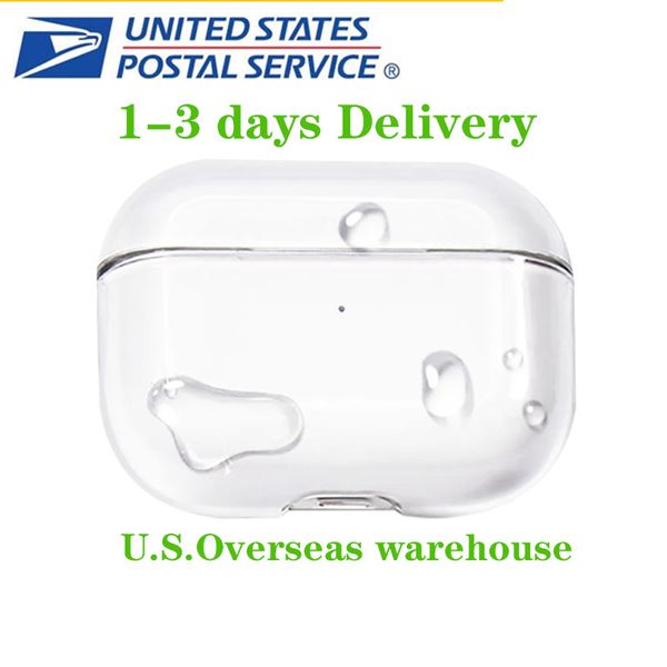 

US Warehouse For 2024 New USB C Air Pro 2 pods 4 3rd 2nd Headphone Accessories Solid TPU Protective Earphone Cover Wireless Charging Shockproof Case
