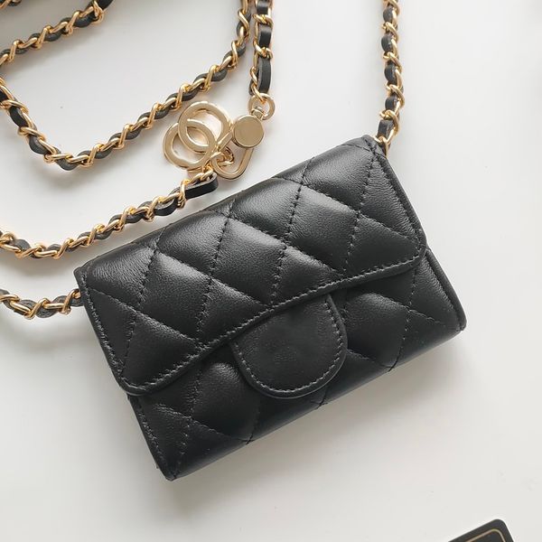 

Designer Crossbody Designer Wallet Coin Pouch Fashion Designer Bag Handbag High Quality Caviar Cowhide Flap Bag Luxury Purses With Chain Cross Body Bag Womens Purse, Dark red