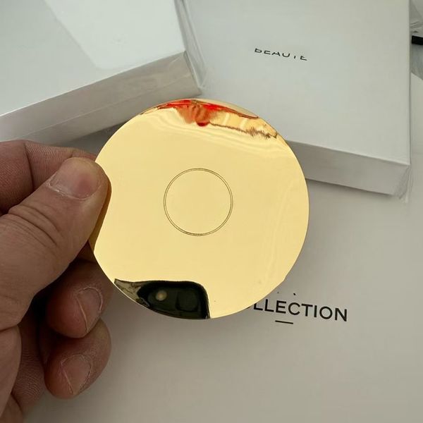 

Designer Folding Double Side 2c Metal Portable Hd Make-up Makeup Mirror with Gift Box For VIP Client