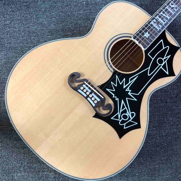 

43inch Pro Folk Guitar - Spruce Top w/ Geometric Pickguard & Resonant Bright Tones