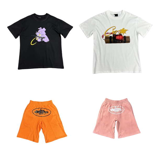 

Unisex Fashion Graphic T-Shirts & shorts - Casual Shortsleeve Top, Lavender