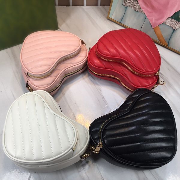 

Designer Crossbody Luxury Handbag Handbags Designer Bag Womens Purse High Quality Genuine Leather Heart Bag Mini Purses Designer Woman Handbag Designer Cross Body, White