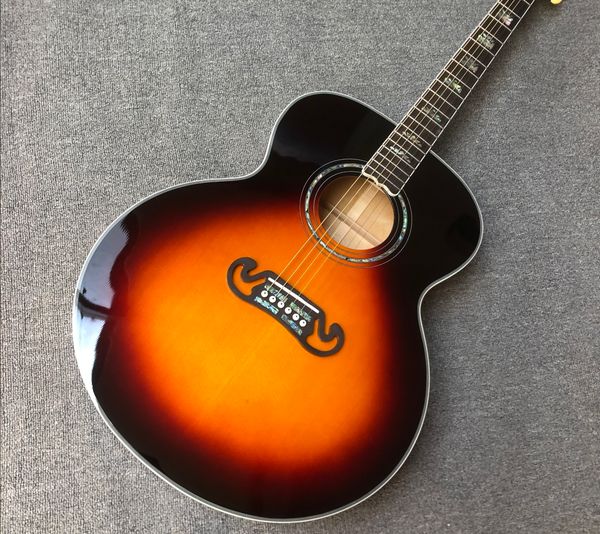 

42inch Sunburst Cutaway Acoustic - Spruce Top, Black/Orange Fade & Inlaid Soundhole