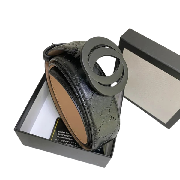 

Luxurious Leather Belt with Elegant L-Mark Buckle for Men & Women, Style36