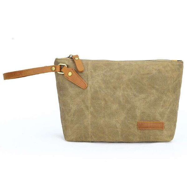 

mini bag New Canvas Men's Change Key Simple Handheld Storage Bag Small Bag, Dark gray