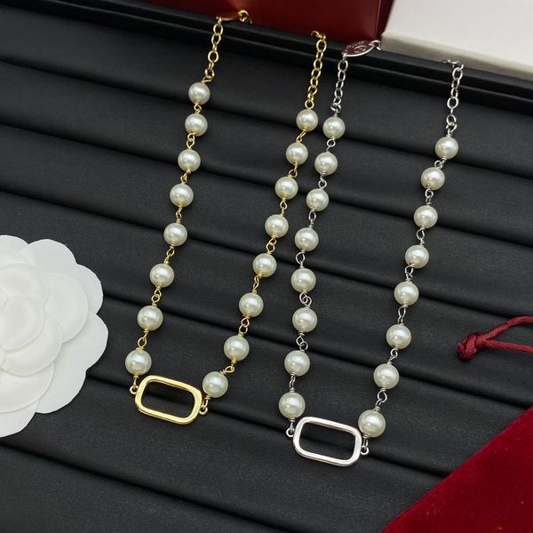 

Charm Womens Pendant Necklace Designer Brand Love Gold Necklace Classic Luxury Pearl Necklace Design Gifts Wedding Jewelry with Box