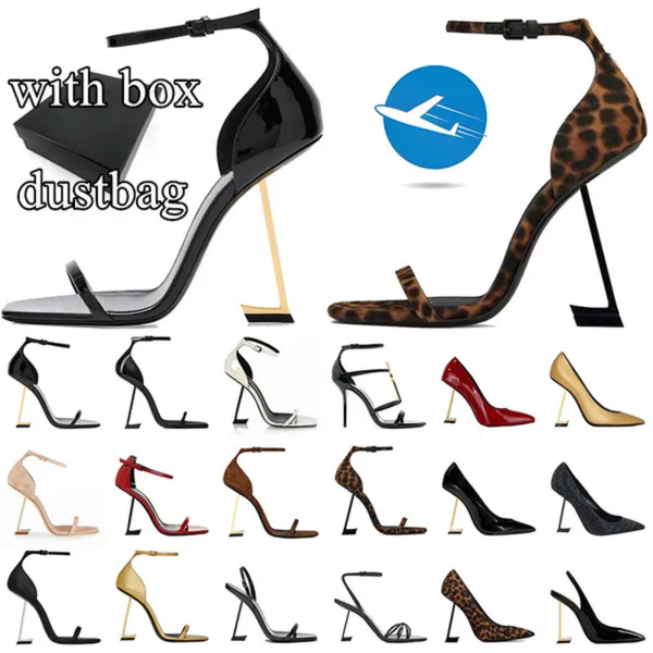 

With box women luxury dress shoes designer high heels sandals opyum pumps stiletto brand heel leather suede open toes party wedding office woman sneakers, Color#2