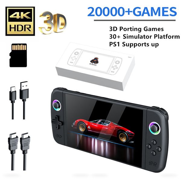 M27 7inch Screen Handheld Video Game Console 64G 20000+ Game Portable Game Player Linux System WiFi Bluetooth TV Output Retro Gaming Game Console 30 Emulators Machine