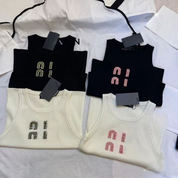 

25ss Designer Brands Women's Tanks Camis Tops Short Camisoles Fashion Knitted Tanks Tops Sexy Navel-Baring Stretch Tees Sleeveless Slim Tees Backless T-shirt, Correct brand#4