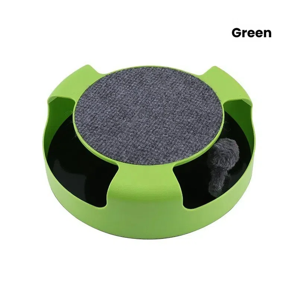 

Interactive Rotating Cat Toy with Mouse for Claw Sharpening, Blue
