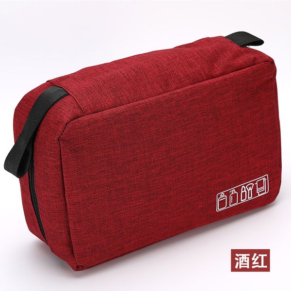 A283-Solid color simple corduroy cosmetic bag travel portable carry-on clutch bag with zipper toiletries storage bag