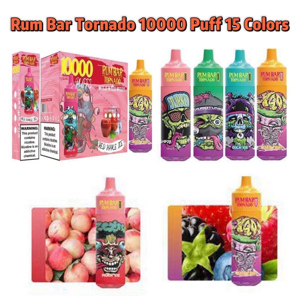 Cigarette Electronique Tornado Vape Adjustable Flow Premium Rum Bar Disposable Vapes | High Capacity Battery for Up To Vapers 10000 Local Warehouse #50.100