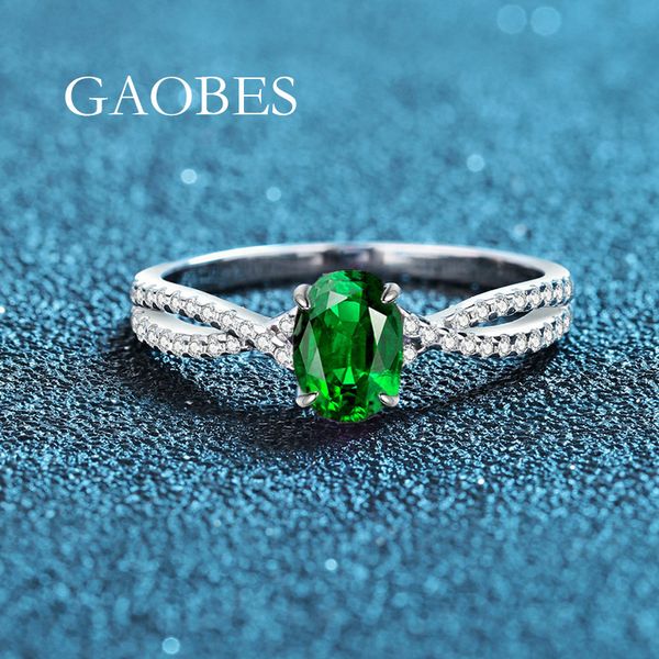 

925 Sterling Silver Egg-Shaped Ring with Green, Red, Blue Diamonds, 5A Zirconia Full Diamond Inlay, Elegant Luxury Jewelry for Women