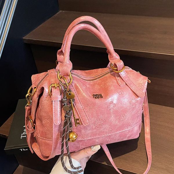 

Women's Shoulder Bag Free Shipping Designer Bag Popular Retro Cloud Pattern Embossed Handbag Pillow Bag High-end Temperament Crossbody Bag Casual Bag, Light khaki - comes with bell knot