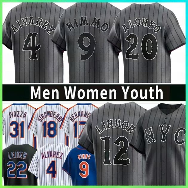 #22 Juan Soto Jersey NY Mets Jersey #12 Francisco Lindor Pete Alonso Francisco Alvarez Kodai Senga Edwin Diaz Brett Baty Baseball Jerseys