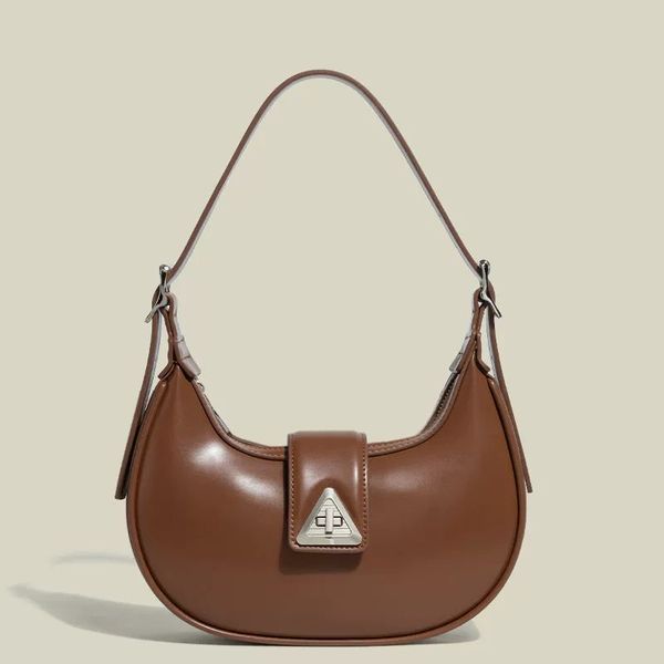 

Crescent bag simple luxury bag women's one shoulder leather handbag fashionable dressing bag no collision bag shopping party travel bag002, #1