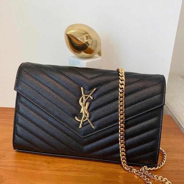 

Designer bag single shoulder crossbody bag chain envelope bag HOBO underarm bag fashionable classic leather wallet 03, Y-1-23cm