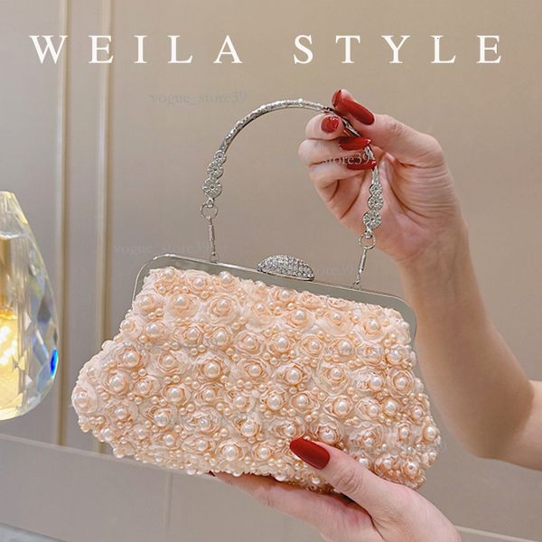 

Vintage Pearl Bag Evening Bag Beed Handbag Women Versatile Crossbody Bag Cheongsam Bag Wedding Dress Clutch Bag Dd8, 369 apricot color sleeve