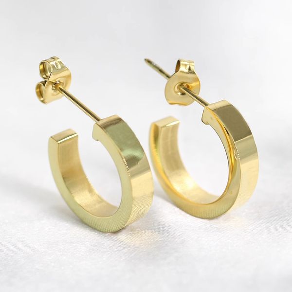 

Classic earings designer earrings for woman stud earrings luxury Minimally gold plated silver rose gold stainless steel earrings women jewelry fast ship