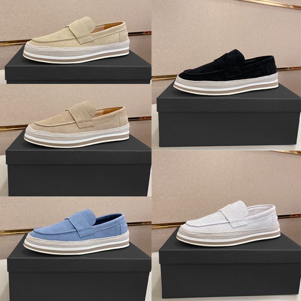 Men Loafers Designer Dress Shoes Suede Leather Loafer Espadrilles Casual Shoes Slip-On Sneakers Walk Office Shoes Driving Shoes 836