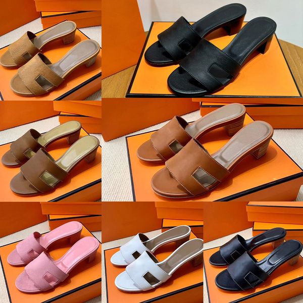 

Designer Oran sandal Women's Sandals Leather Flat Shoes Women's Room Outdoor Classic S P House Design Sandals Black Brown Slippers Women's Slippers High Heels, H-9