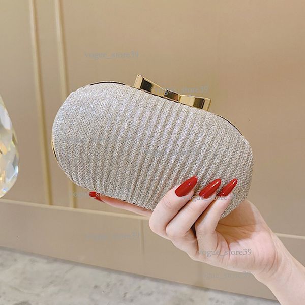 

New Korean Style Small -Inspired Butterfly Chain Evening Bag For Women 2025 Single Shoulder Crossbody Handbag For Banquet Wedding 5Ea, Goose egg gold