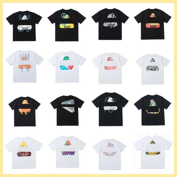 

Mens tshirts Fashion T Shirt big P triangle graffiti print trendy Couple P t shirt Summer High Street womens shirts designer shirts asian size -xl, Gray