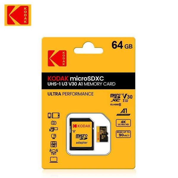 KODAK Micro SD 512GB 256GB Memory Card UP TO 100MB/s C10 U3 32GB 64GB 128GB TF Card 4K HD For USB Card Reader Adapter Microsd Q250527