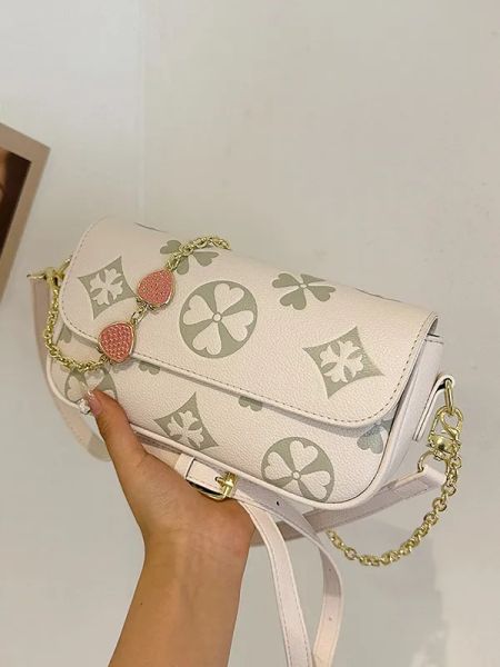 

Designer bag Shoulder Bag women's Luxury Bag Crossbody Designer Purse printed crossbody bag fashion all-match commuter shoulder bag white pink black, #black