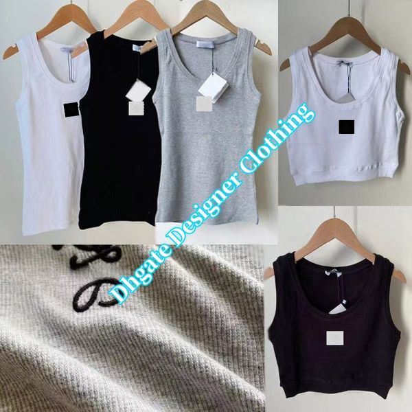 

Womens High-Elasticity Knit Tank Tee - Sleek Slim-Fit Cropped Top Designer Brand Ladies' Short Sleeve Vests Stretchy Cropped Tank for a Feminine Look, Olive