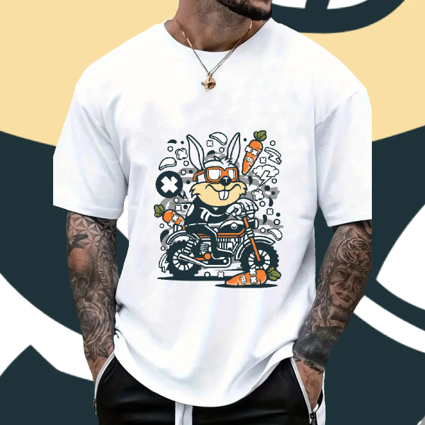 

Casual T-Shirts Fastion Style for Man Woman Anime Cartoon Print Tee New Mens Tshirt Cotton Plus Size XXL 3XL, White