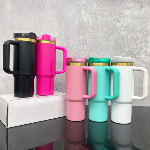 Custom powder coated colored gold plated 30oz H2.0 coffee travel Stainless Steel Insulated tumbler mugs with lid and straw for laser engraving