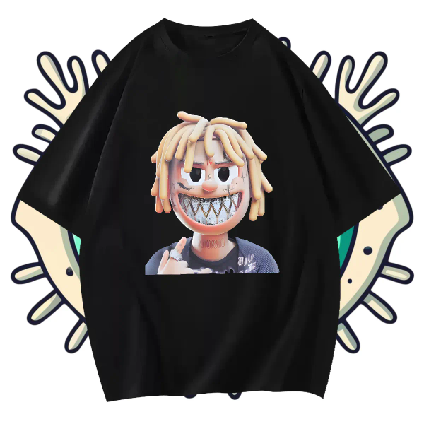 

Fashion Casual T Shirts Cartoon Printing Men Plus Size Custom Men Tshirts Casual Round Neck Short Sleeve Popular Clothes, White
