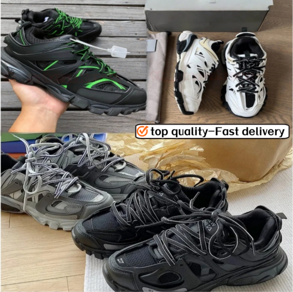 

top quality-2025 Track 3 3.0 Flat Casual Shoes Flat Platform Men Women Vintage Runner 7 7.5 Unisex Vintage Running Trainers Durable EVA Sole Footwear for Everyday Wear, Red