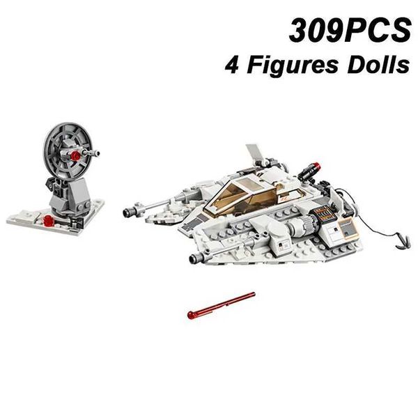 309PCS 20th Anniversary Space War Edition Snowspeeder Aircraft Building Blocks 4 Figures Assemble Bricks Toy Kids Adult Gift Z250528